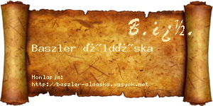 Baszler Áldáska névjegykártya
